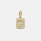 Block Pavé Initial Cluster Charm - O