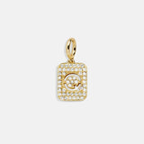 Block Pavé Initial Cluster Charm - Q