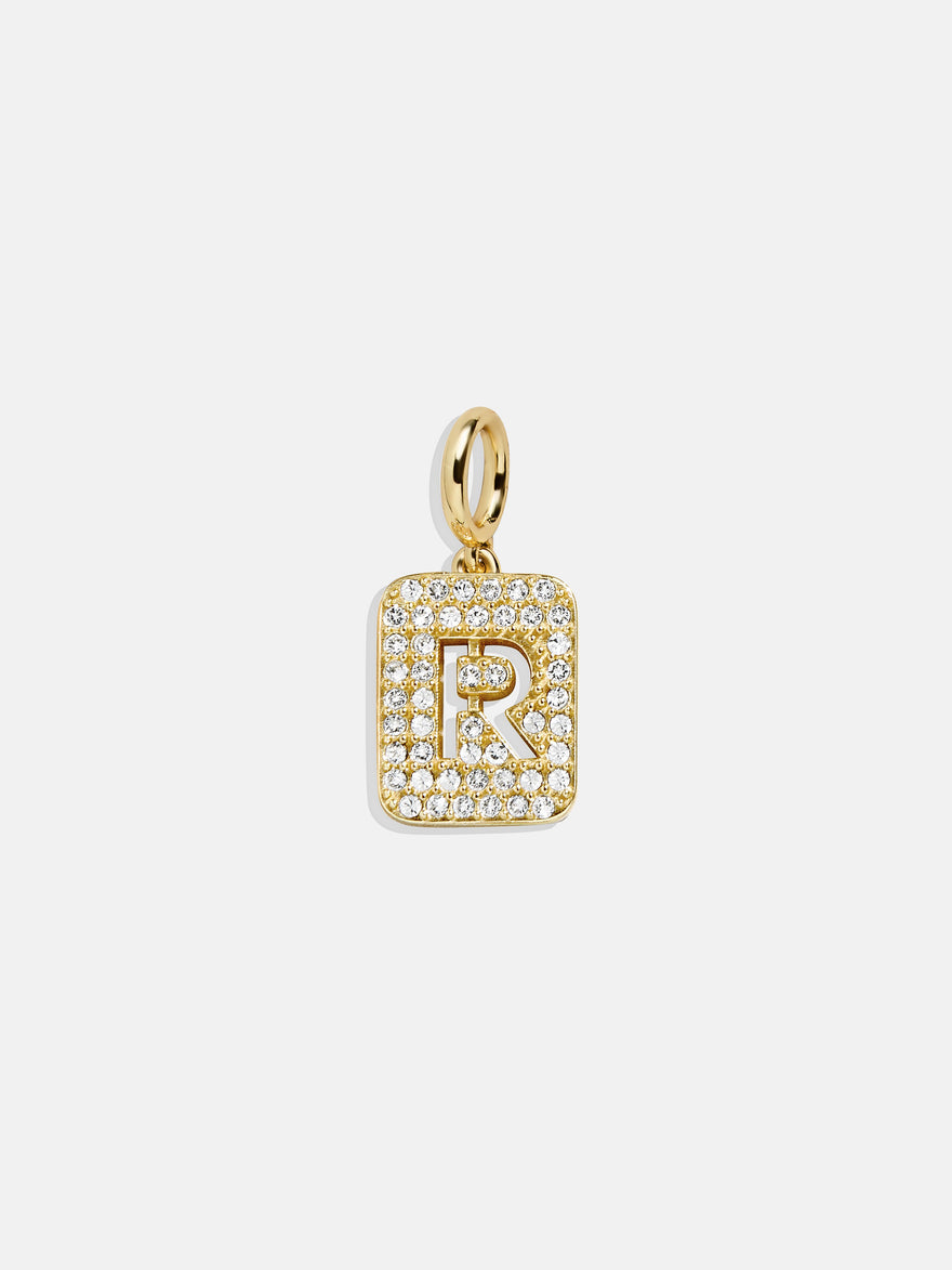 Block Pavé Initial Cluster Charm - R