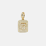 Block Pavé Initial Cluster Charm - R