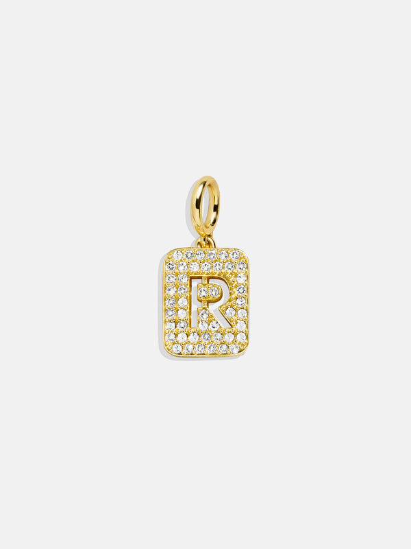 Block Pavé Initial Cluster Charm - R