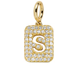 Block Pavé Initial Cluster Charm - S