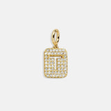 Block Pavé Initial Cluster Charm - T