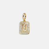 Block Pavé Initial Cluster Charm - U