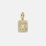 Block Pavé Initial Cluster Charm - X