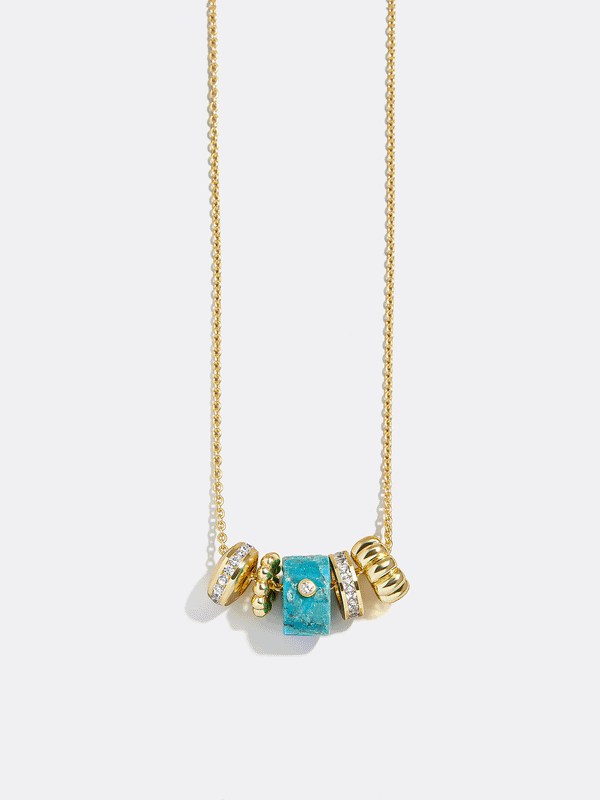 Custom Bead Charm Necklace - Gold