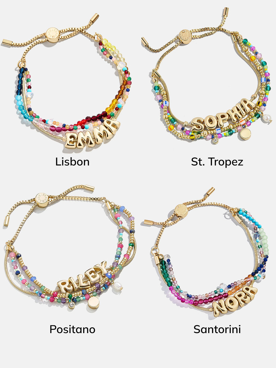 Rowan Semi-Precious Custom Layered Bracelet - Positano