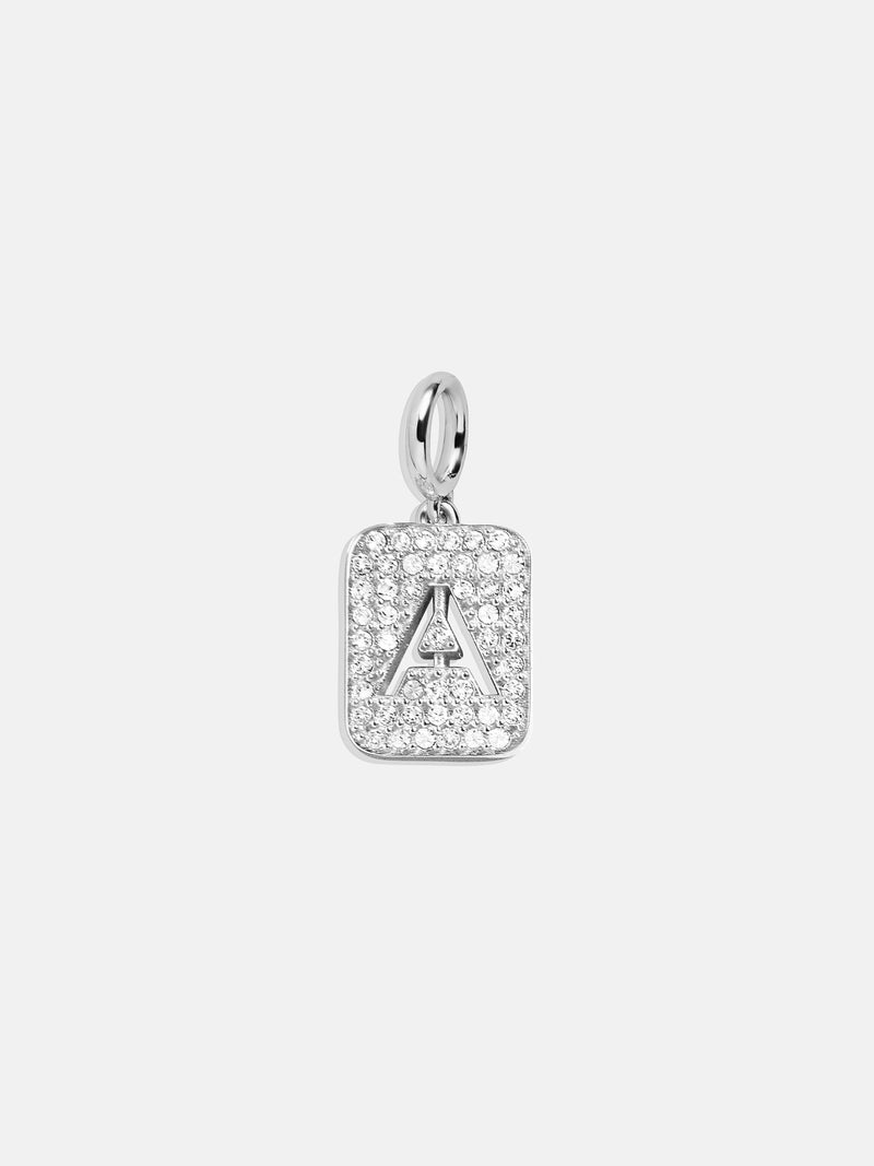 BaubleBar Silver Block Pave Cluster Charm - A - 
    Enjoy 20% off - This Week Only
  
