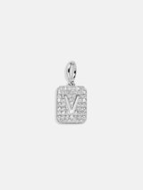BaubleBar Silver Block Pave Cluster Charm - V - 
    Enjoy 20% off - This Week Only
  
