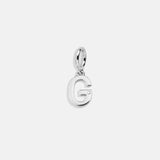 Classic Silver Initial Cluster Charm - G