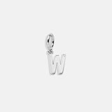 Classic Silver Initial Cluster Charm - W