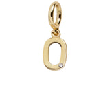 Gold Number Cluster Charm - 0