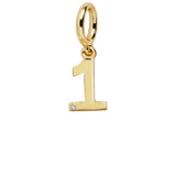 Gold Number Cluster Charm - 1