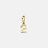 Gold Number Cluster Charm - 2