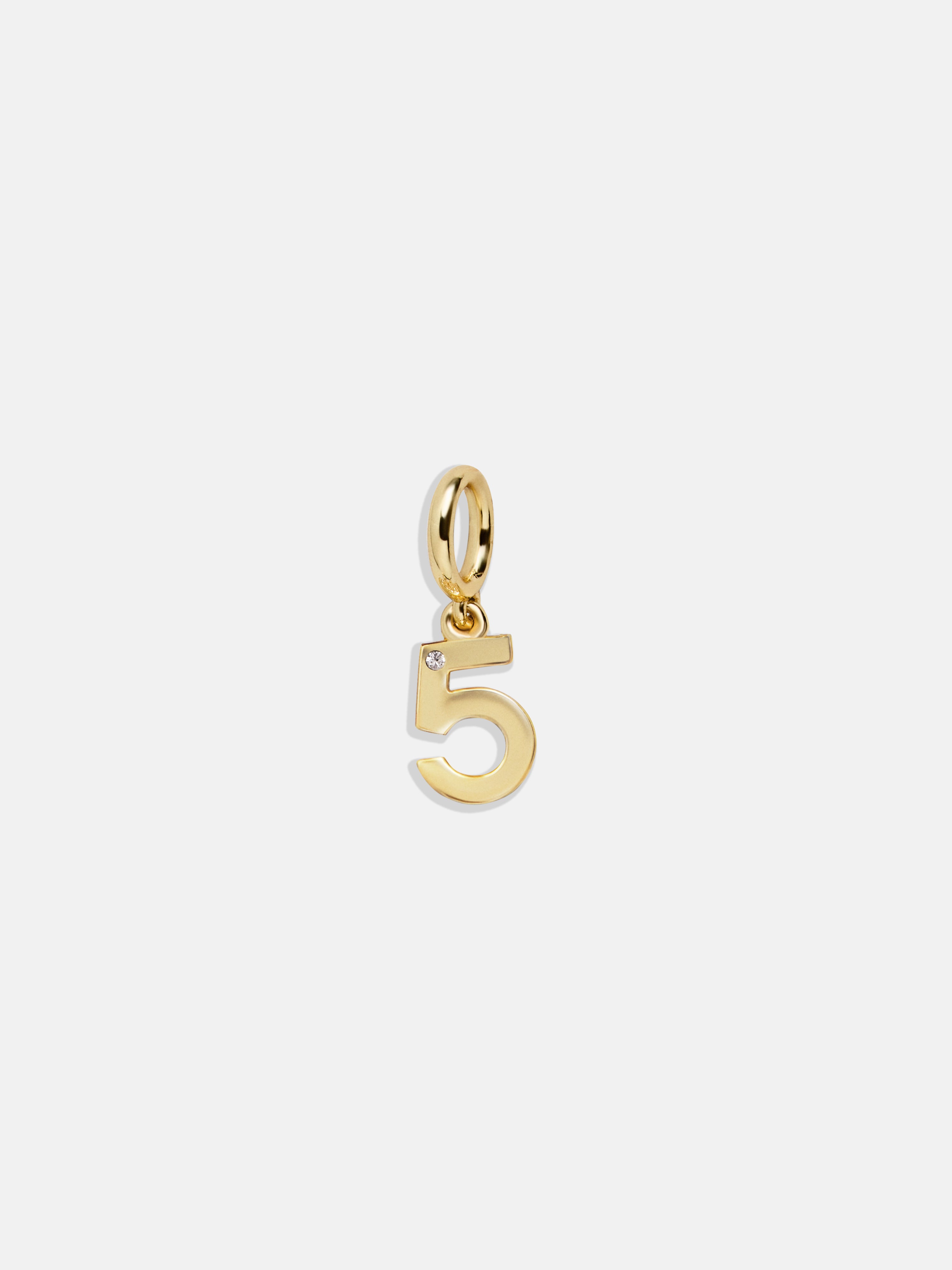 Gold Number Cluster Charm - 5