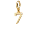 Gold Number Cluster Charm - 7