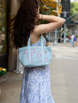 BaubleBar Turquoise - 
    Personalized tote bag in 3 sizes - select 2-3 initials
  
