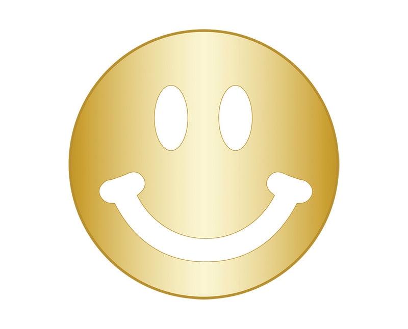 Mini Smiley Icon Motif - Gold