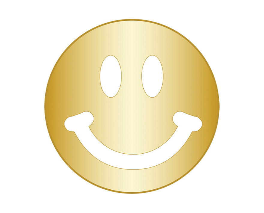 Mini Smiley Icon Motif - Gold