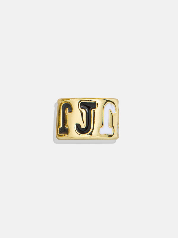 Neutral Initial 360 Spinner Charm - J