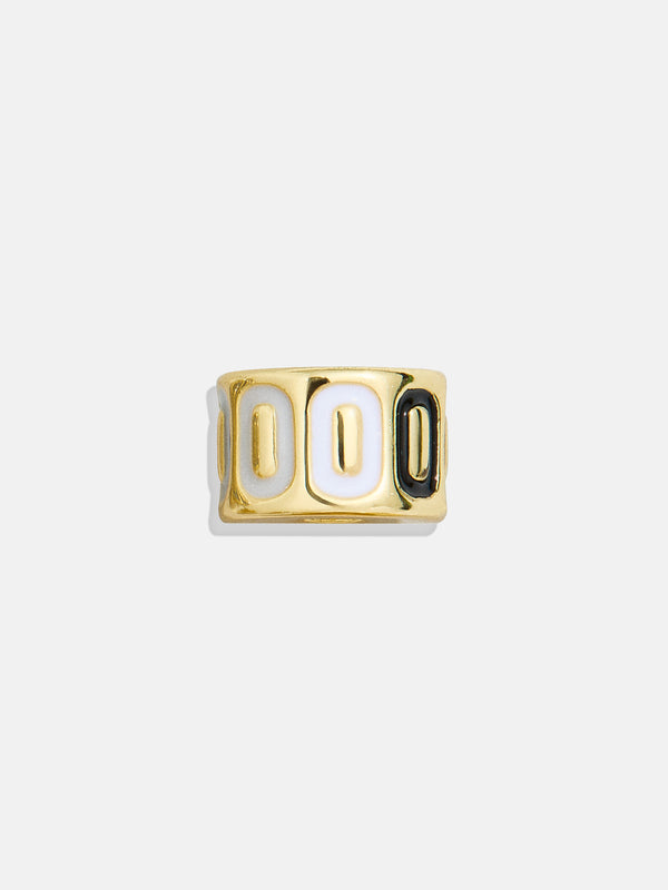 Neutral Initial 360 Spinner Charm - O