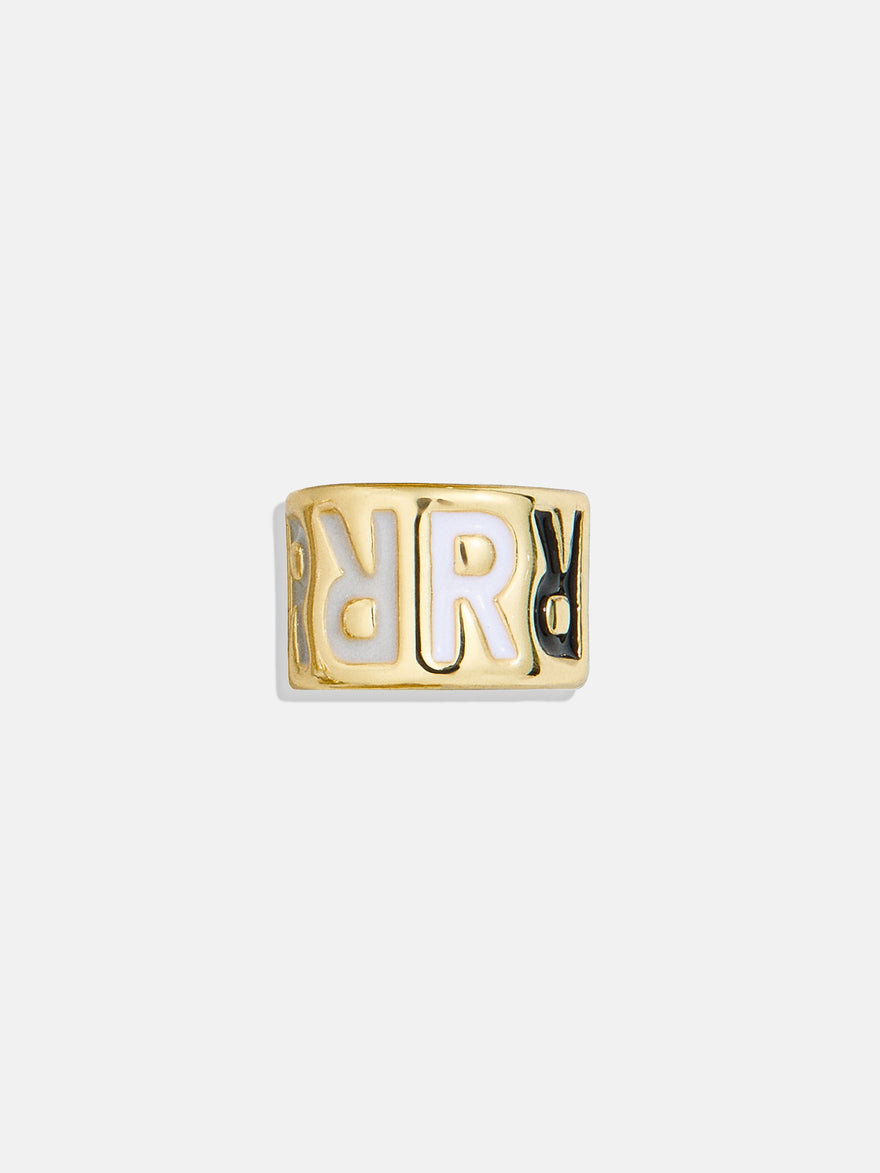 Neutral Initial 360 Spinner Charm - R