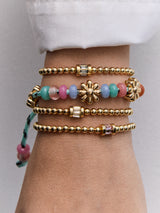 BaubleBar Tatum Baguette Pisa Bracelet - Light Amethyst - 
    Personalized gold beaded bracelet 
  
