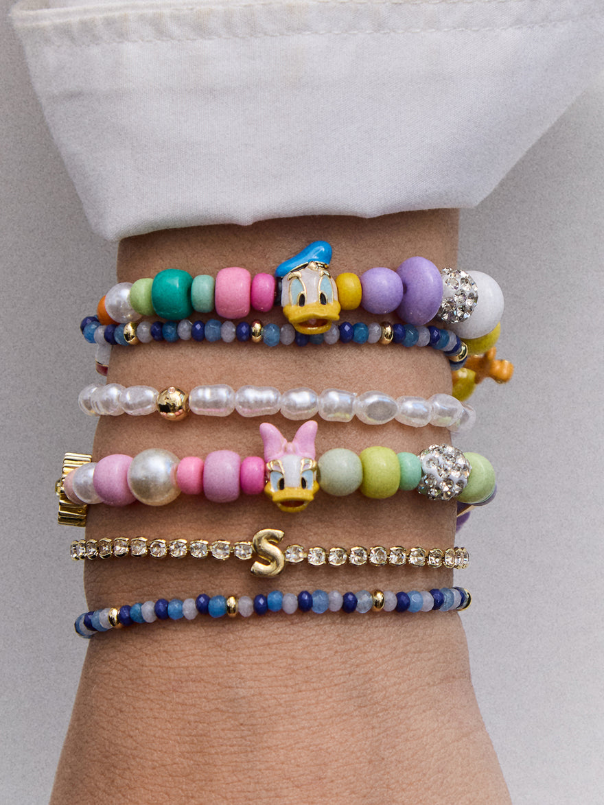 Disney Donald Duck Beaded Multicolored Charm Bracelet - Donald Duck