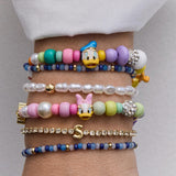 Disney Donald Duck Beaded Multicolored Charm Bracelet - Donald Duck