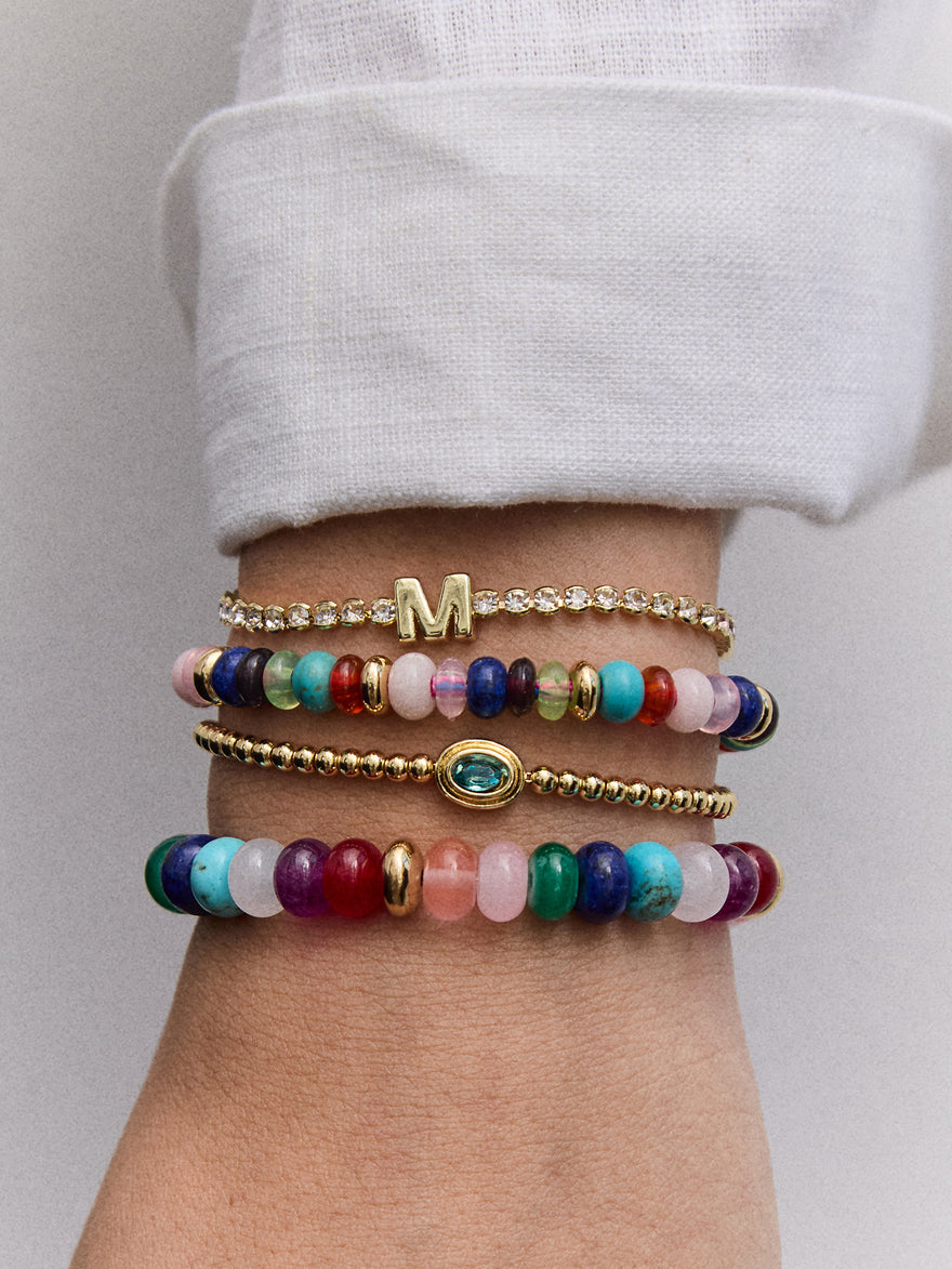 Marjorie Beaded Bracelet - Dark Multi