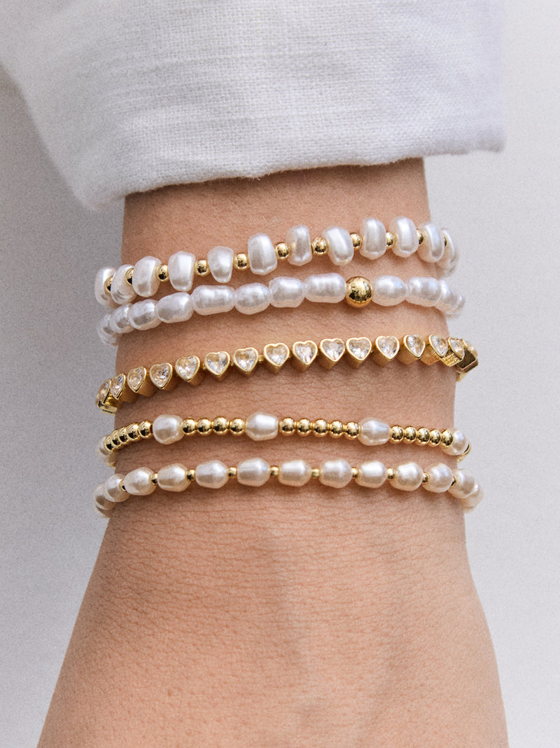 Ginnie Pearl Bracelet - Alternating Pearl – Big Summer Kickoff Ginnie Pearl Bracelet - Alternating Pearl – Big Summer Kickoff