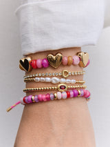 BaubleBar Happy Here Beaded Bracelet - Heart - 
    Charm bracelet for stacking 
  
