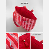 Striped Custom Alpha Tote - Custom Keylime