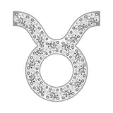 Taurus Mini Zodiac Icon -Pavé/Silver