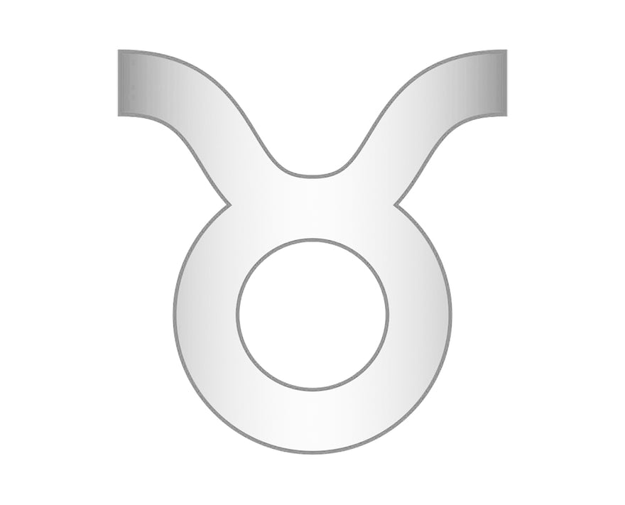 Taurus Mini Zodiac Icon - Silver