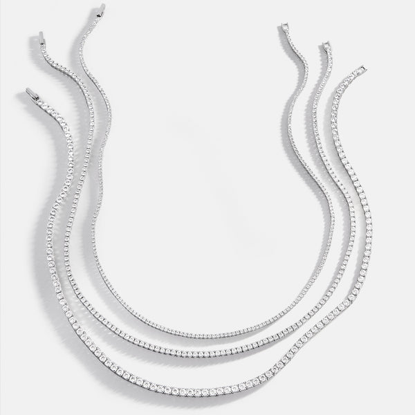 ntntntnt 16枚 Billie Sterling Silver Tennis Necklace - Sterling Silver