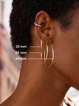 BaubleBar Dalilah Earrings - 36MM - Thin gold hoops