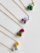 Toi et Moi Custom Birthstone Ring - Gold 7