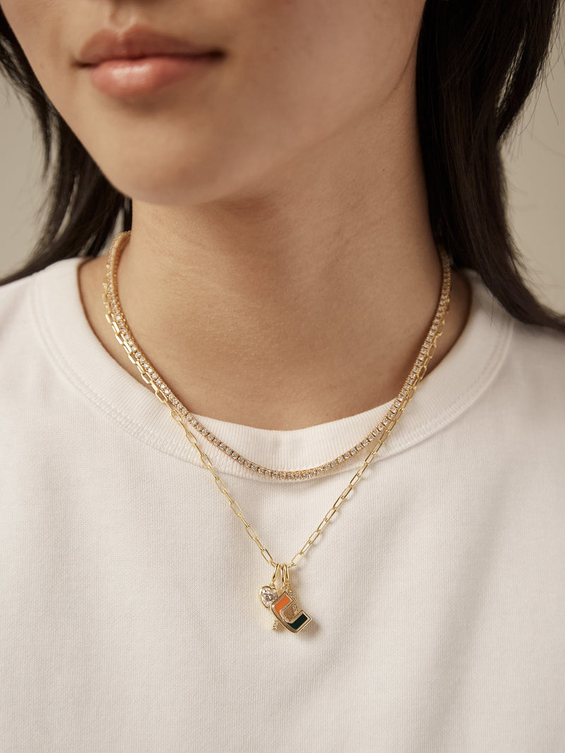 BaubleBar University of Miami Cluster Charm - University of Miami - 
    Gold charm for bracelets and necklaces
  
