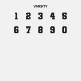 Knotty Varsity Custom Necklace - Navy Single Digit