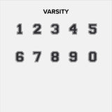 Pavé Varsity Number Custom Necklace - Black