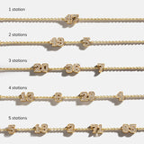 Varsity Number Custom Bracelet - One Gold Station