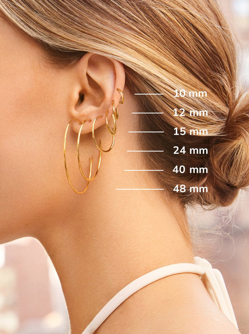BaubleBar Verbena 18K Gold Earrings - 10MM - 
    18K Gold Plated Sterling Silver or Sterling Silver - Offered in multiple sizes
  
