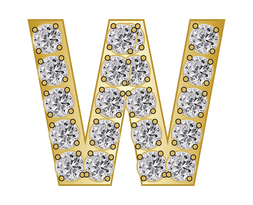 Mini W - Clear/Gold