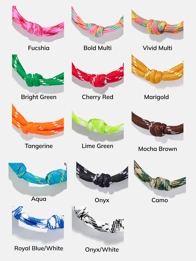 BaubleBar Silver - 
    Initial waterproof paracord bracelet
  
