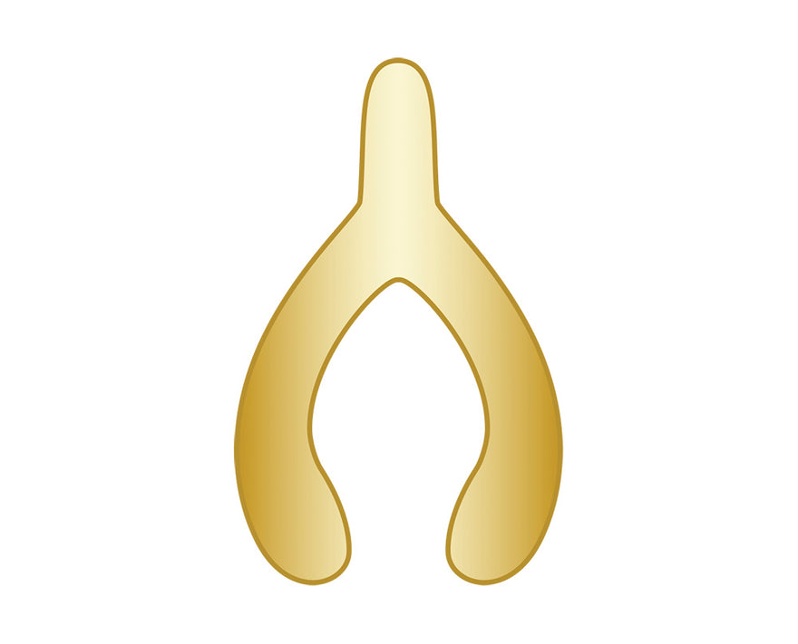 Mini Wishbone Icon - Gold