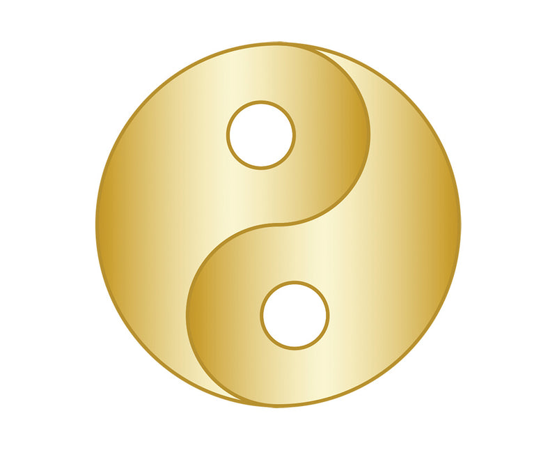 Mini Yin Yang Icon - Gold