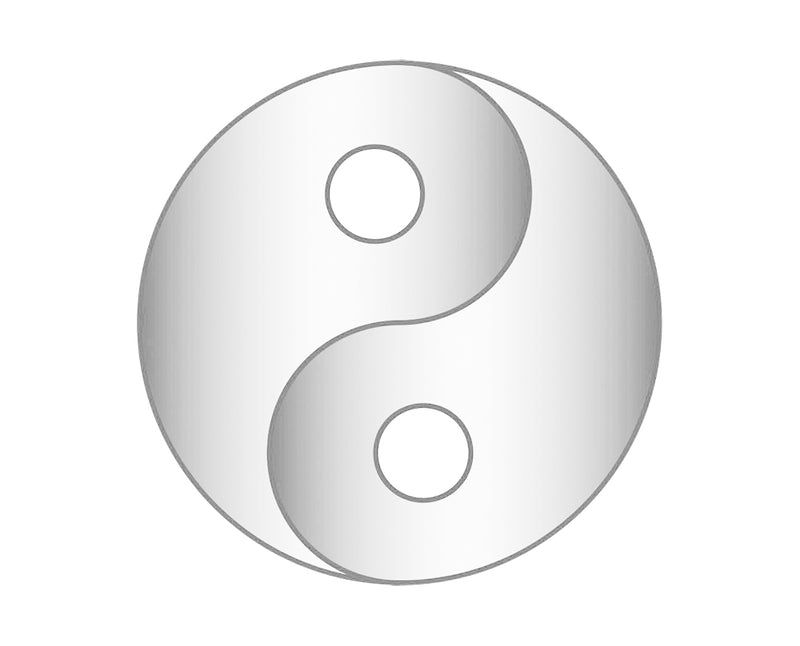 Mini Yin Yang Icon - Silver