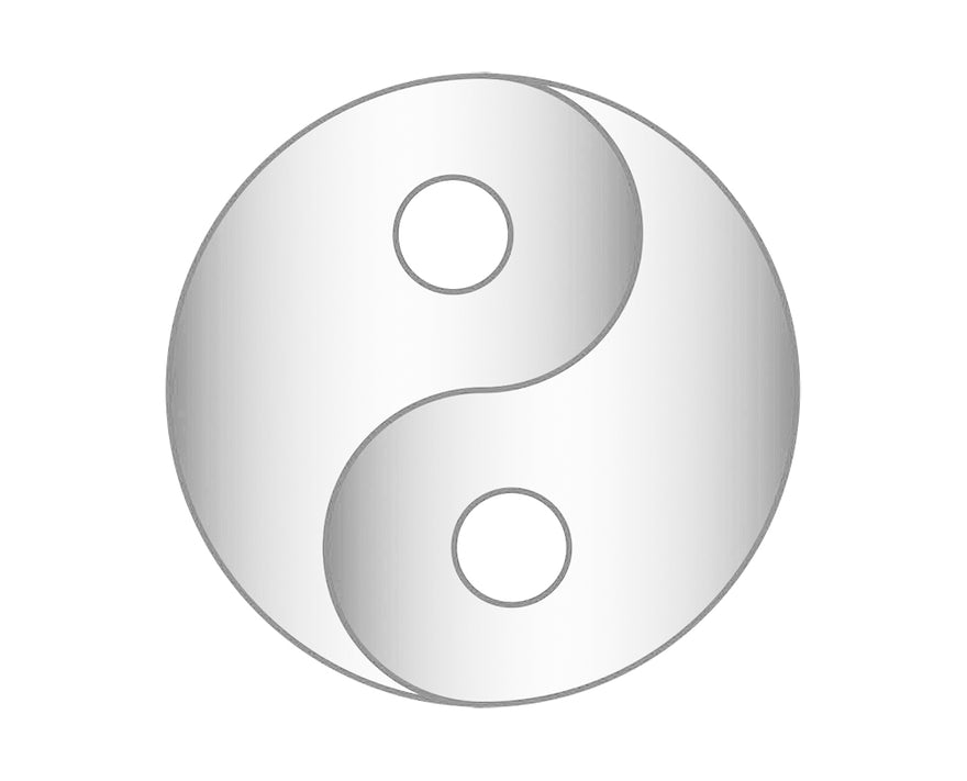 Mini Yin Yang Icon - Silver