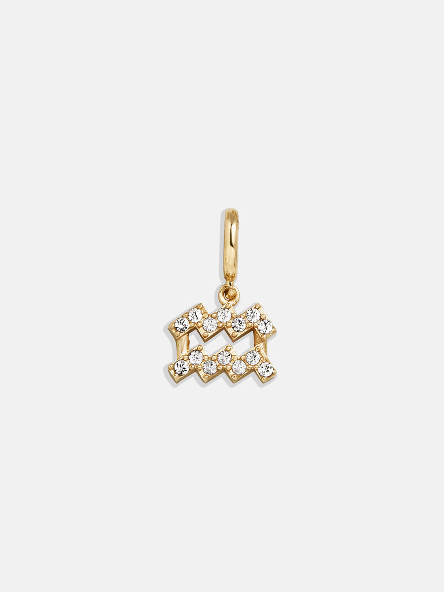 Pavé Zodiac Symbol Cluster Charm - Aquarius